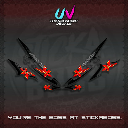 MIO SPORTY UV TRANSPARENT DECALS (2003-2005 LAMA KARBU MOTIF)STICKER DECALS By STICKABOSS