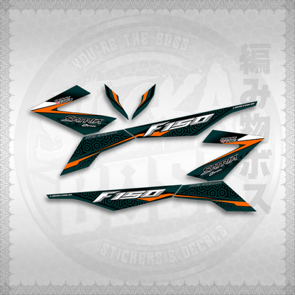 STICKER DECALS for RAIDER 150 Fi (RFIGRHESA) By STICKABOSS (SOFIE LAMINATED WATERPROOF)