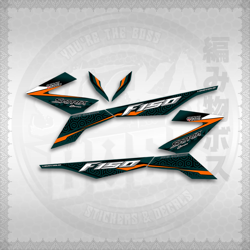 STICKER DECALS for RAIDER 150 Fi (RFIGRHESA) By STICKABOSS (SOFIE LAMINATED WATERPROOF)