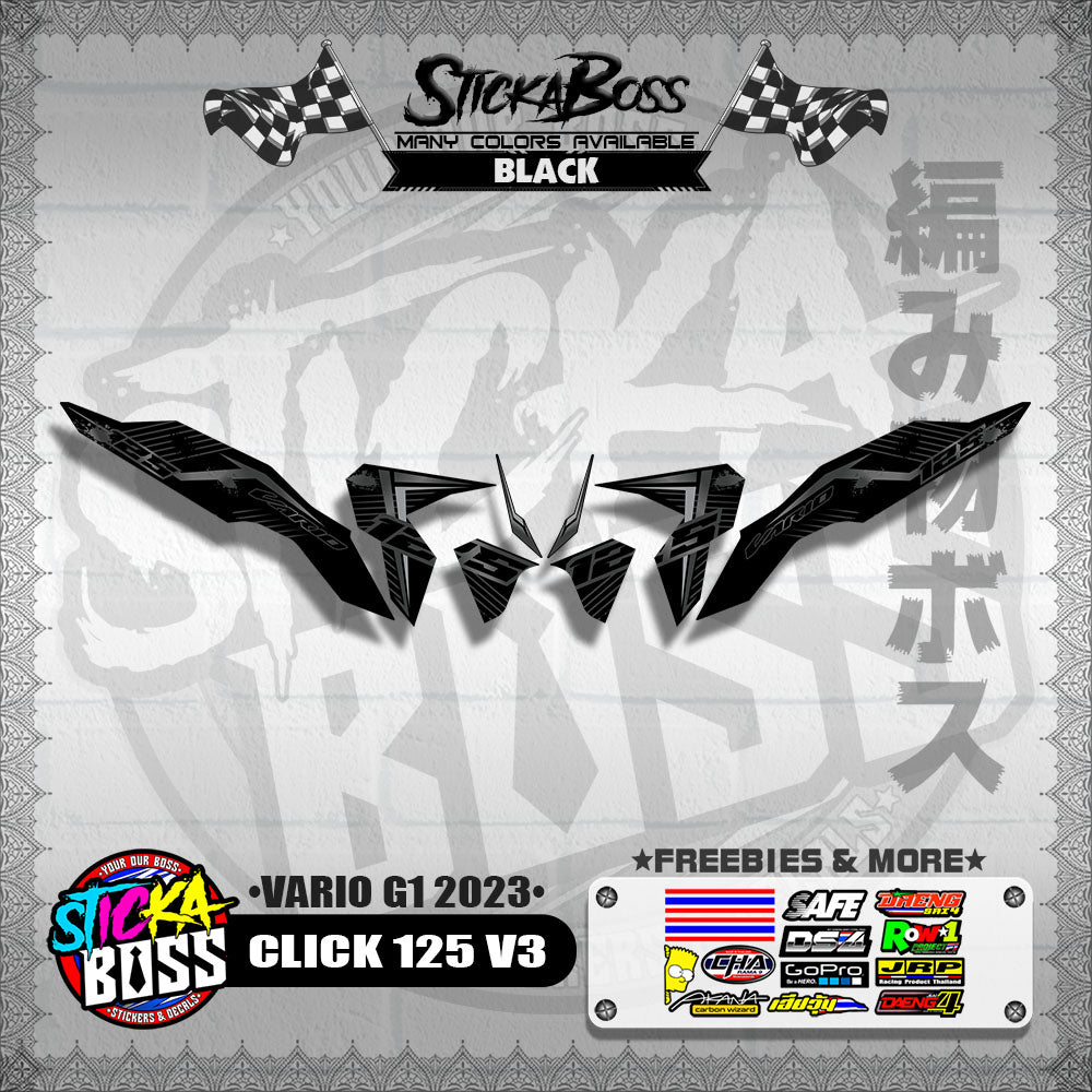 CLICK 125 V3 DECALS ( VARIO G1 2023 )【WITH FREEBIES】