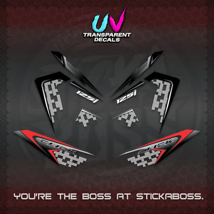 CLICK 125 V4 VIETNAM UV TRANSPARENT DECALS (2026 TERBARU MOTIF DESIGN) STICKER KITS BY STICKABOSS