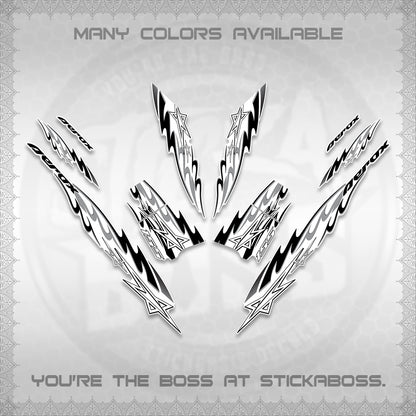AEROX V2 INDO FOR WHITE DECALS (2026 STAR 0001 MOTIF) STICKER KITS By STICKABOSS