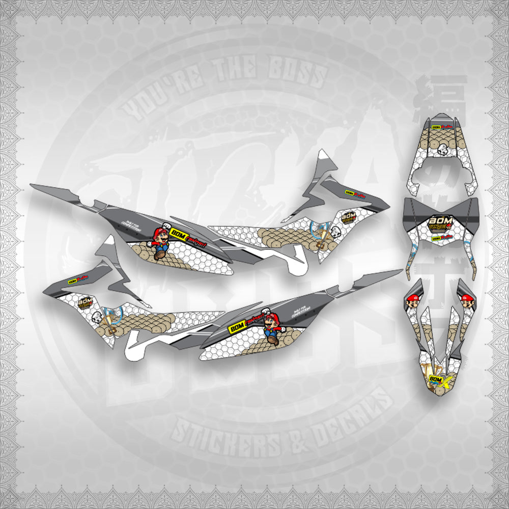 STICKER DECALS for XRM 125 FI FULL DECALS (X125FBORA) By STICKABOSS (SOFIE LAMINATED WATERPROOF)