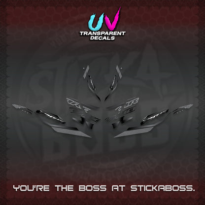 CLICK 125 V4 VARIO UV TRANSPARENT DECALS (2026 WHITE EDITION DESIGN) STICKER KITS By STICKABOSS
