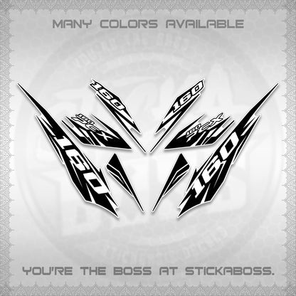 PCX 150 160 INDO FOR WHITE DECALS (2026 NEW 08 DESIGN) STICKER DECALS By STICKABOSS