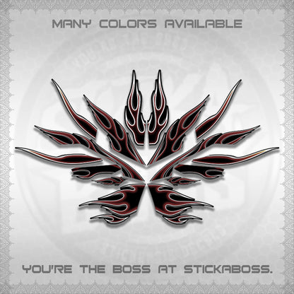 AEROX V3 ALPHA TURBO DECALS (2026 LED FIRE MOTIF)STICKER DECALS By STICKABOSS