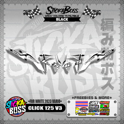 CLICK 125 V3 DECALS ( FOR WHITE 2023 VARIO )【WITH FREEBIES】