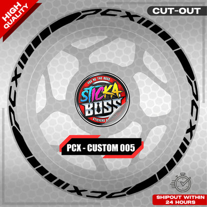 PCX 150 / 160 MAGS STICKER SET  ( 2 MAGS ) - CUSTOM 005 | VINYL WATERPROOF CUT-OUT DECALS