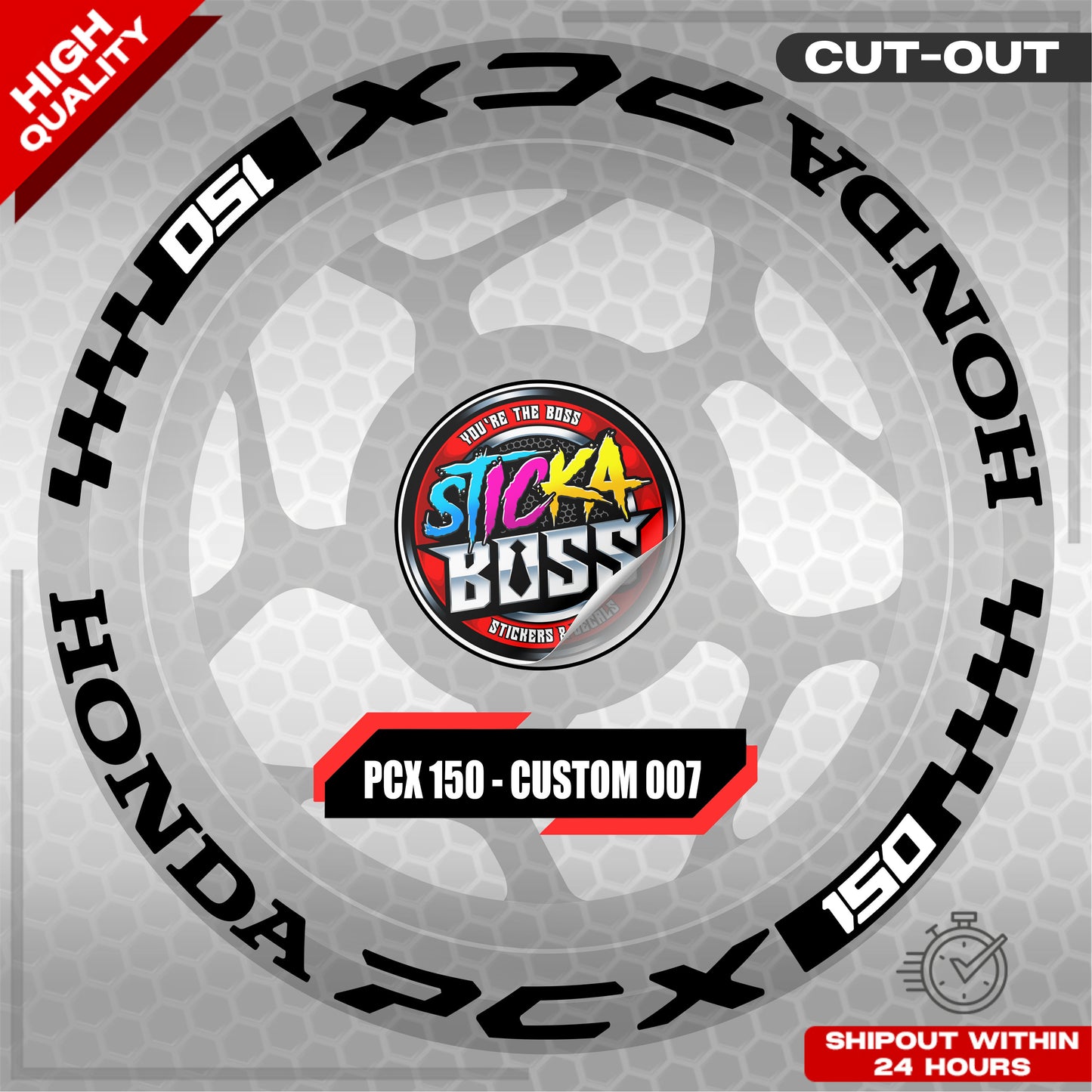 PCX 150 MAG STICKER SET ( 2 MAGS ) - CUSTOM 007 | VINYL WATERPROOF CUT-OUT DECALS