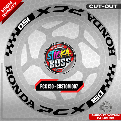 PCX 150 MAG STICKER SET ( 2 MAGS ) - CUSTOM 007 | VINYL WATERPROOF CUT-OUT DECALS