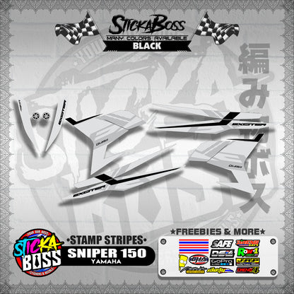 SNIPER 150 DECALS ( STAMP STRIPES )【WITH FREEBIES】