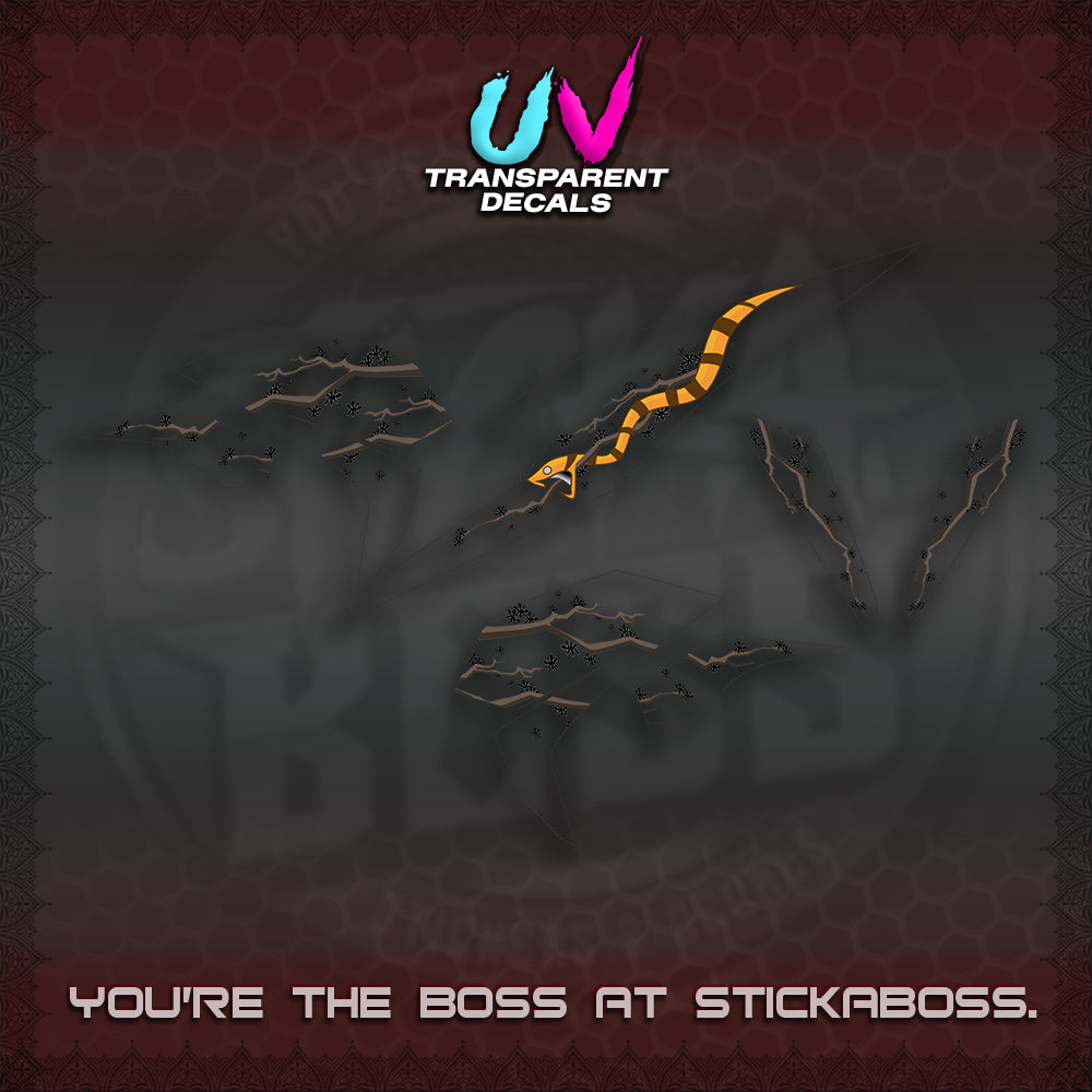 BEAT V3 UV TRANSPARENT DECAL (DELUXE KAZE DESIGN)STICKER DECALS By STICKABOSS