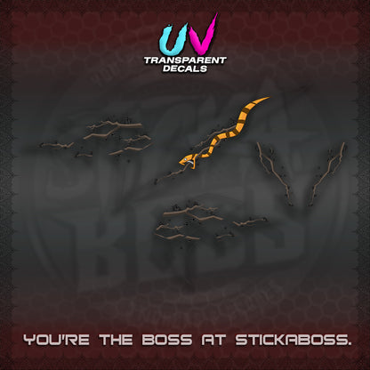 BEAT V3 UV TRANSPARENT DECAL (DELUXE KAZE DESIGN)STICKER DECALS By STICKABOSS