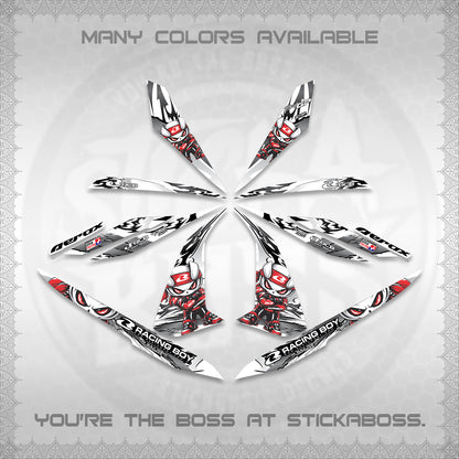 AEROX 155 V1 FOR WHITE DECALS (2026 NEW RCB 2.0 DESIGN) STICKER KITS BY STICKABOSS