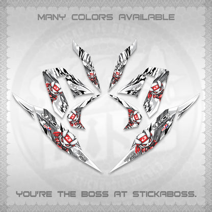 CLICK 125 V4 FOR WHITE DECALS (2026 NEW RCB 2.0 DESIGN) STICKER KITS BY STICKABOSS