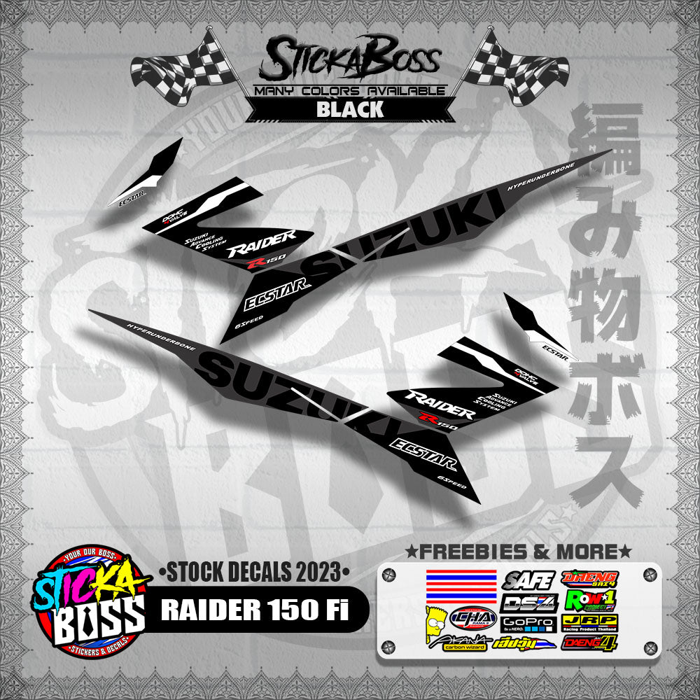 RAIDER 150 Fi ( STOCK DECALS 2023 )【WITH FREEBIES】