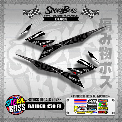 RAIDER 150 Fi ( STOCK DECALS 2023 )【WITH FREEBIES】