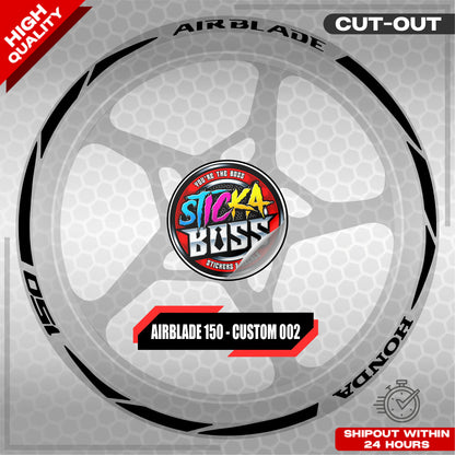 AIRBLADE 150 MAG STICKER SET ( 2 MAGS ) - CUSTOM 002 | VINYL WATERPROOF CUT-OUT DECALS