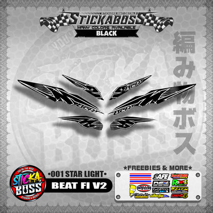 BEAT FI V2 STICKER DECALS ( 001 STAR LIGHT )【WITH FREEBIES】