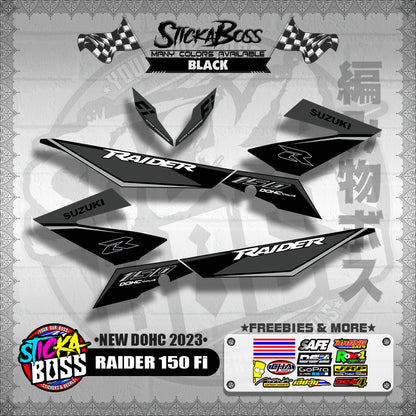 RAIDER 150 Fi DECALS ( NEW DOHC 2023 )【WITH FREEBIES】