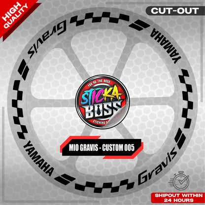MIO GRAVIS MAG STICKER SET ( 2 MAGS ) - CUSTOM 005 | VINYL WATERPROOF CUT-OUT DECALS