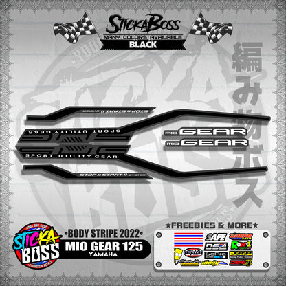 MIO GEAR 125 DECALS ( BODY STRIPE 2022 )【WITH FREEBIES】