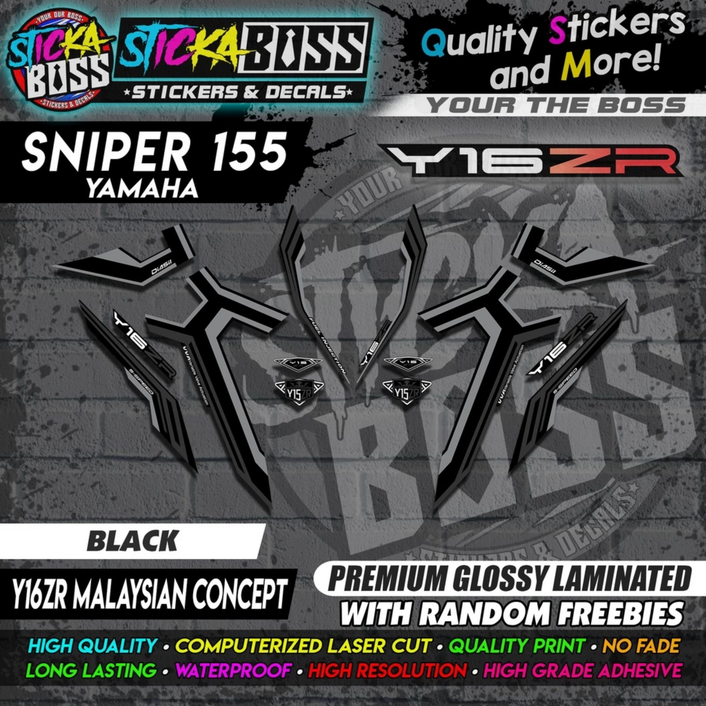 SNIPER 155 STOCK DECALS 【 Y16ZR MALAYSIAN CONCEPT 】