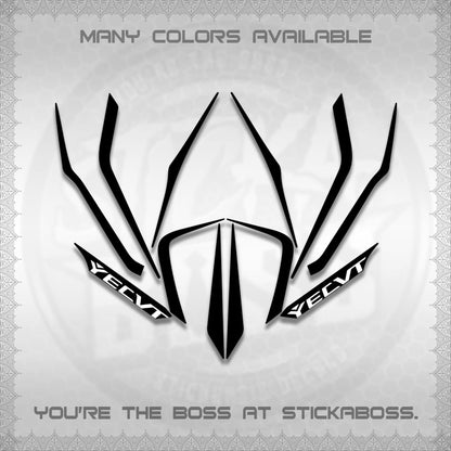 AEROX V3 STRIPING DECALS (TURBO YECVT)STICKER DECALS By STICKABOSS