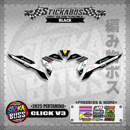 CLICK V3 STICKER DECALS ( 2025 PERTAMINA )【WITH FREEBIES】