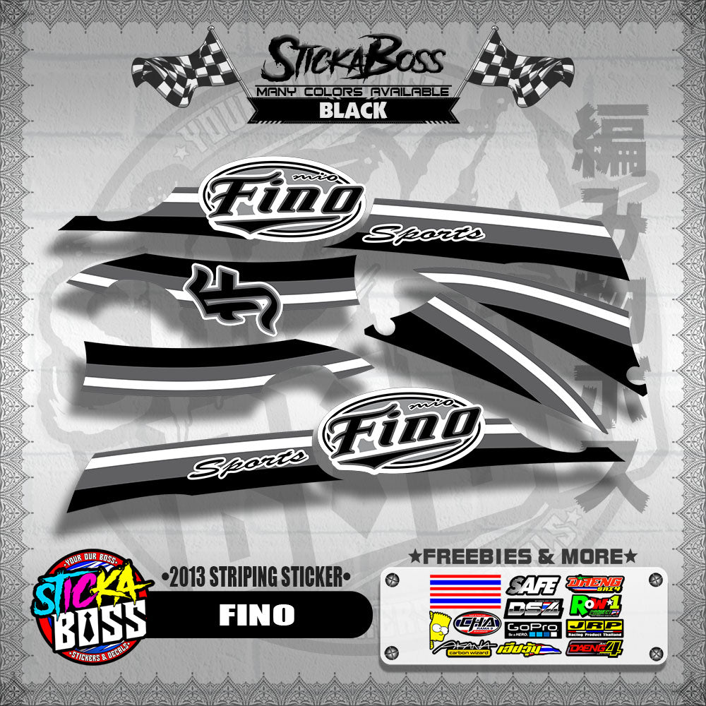 FINO DECALS ( 2013 STRIPING STICKER )【WITH FREEBIES】