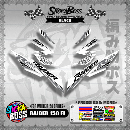 RAIDER 150 FI DECALS ( FOR WHITE R150 SPIKES )【WITH FREEBIES】