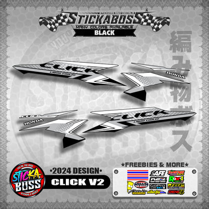 CLICK V2 STOCK DECALS ( 2024 DESIGN )【WITH FREEBIES】