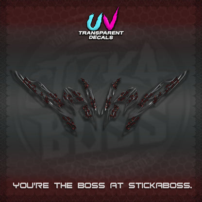 CLICK 125 V3 UV TRANSAPARENT DECALS (2026 SAKURA WIND DESIGN)STICKER DECALS By STICKABOSS