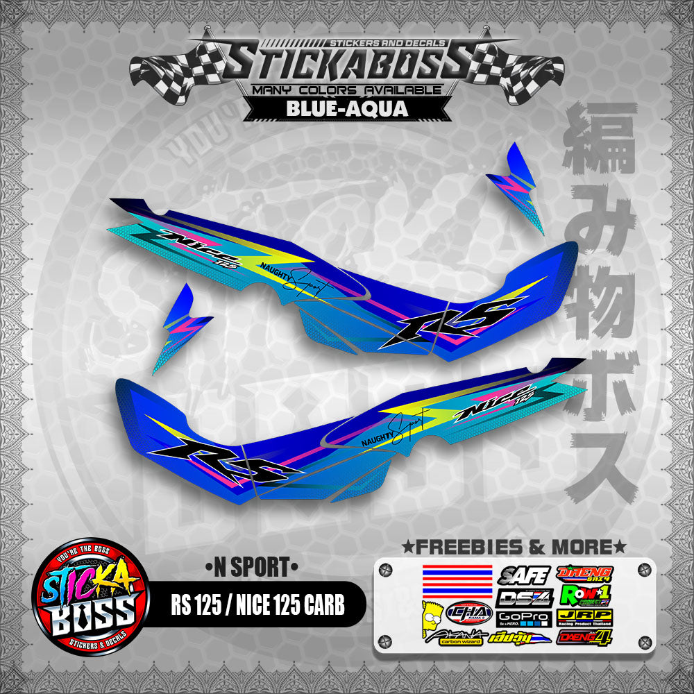 RS 125 NICE / 125 CARB STICKER DECALS ( N SPORT )【WITH FREEBIES】