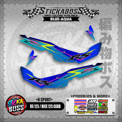 RS 125 NICE / 125 CARB STICKER DECALS ( N SPORT )【WITH FREEBIES】