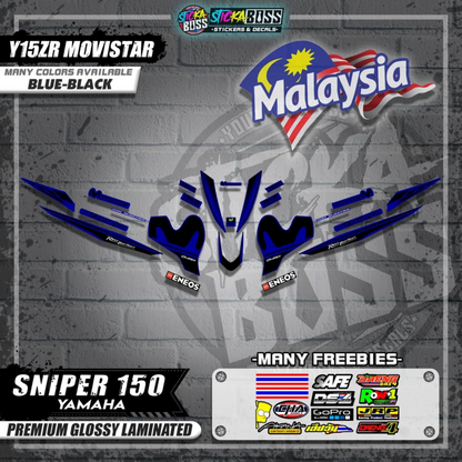 Sniper 150 Malaysian Decals ( Y15ZR MOVISTAR )【WITH FREEBIES】Malaysia Concept