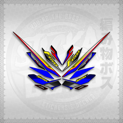 STICKER DECALS for RAIDER 150 FI THAI (RFISATH03DE) By STICKABOSS (SOFIE LAMINATED WATERPROOF)