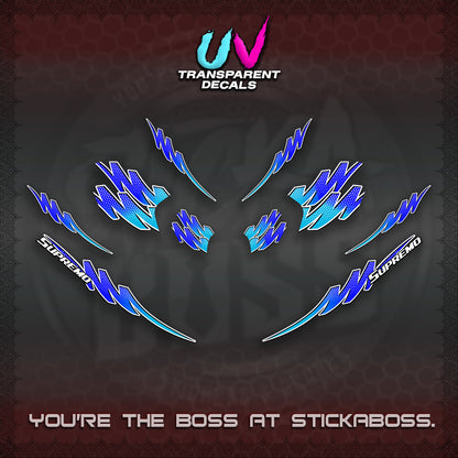 ADV 160 UV TRANSPARENT STRIPING(2 TONE PUTREA VIRDIAN) STICKER DECALS By STICKABOSS