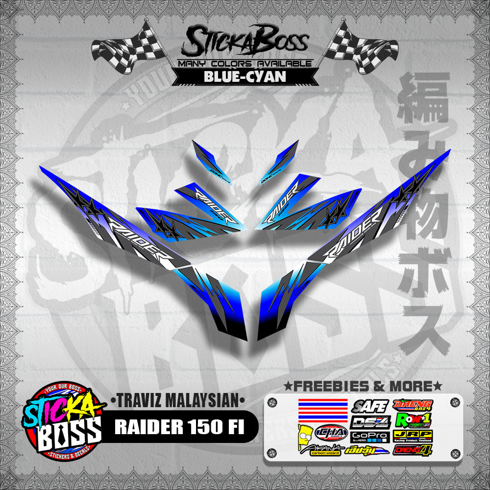 RAIDER 150 FI DECALS ( TRAVIZ MALAYSIAN )【WITH FREEBIES】