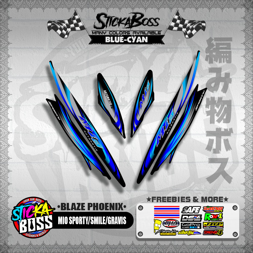 MIO SPORTY / SMILE / GRAVIS DECALS ( BLAZE PHOENIX )【WITH FREEBIES】