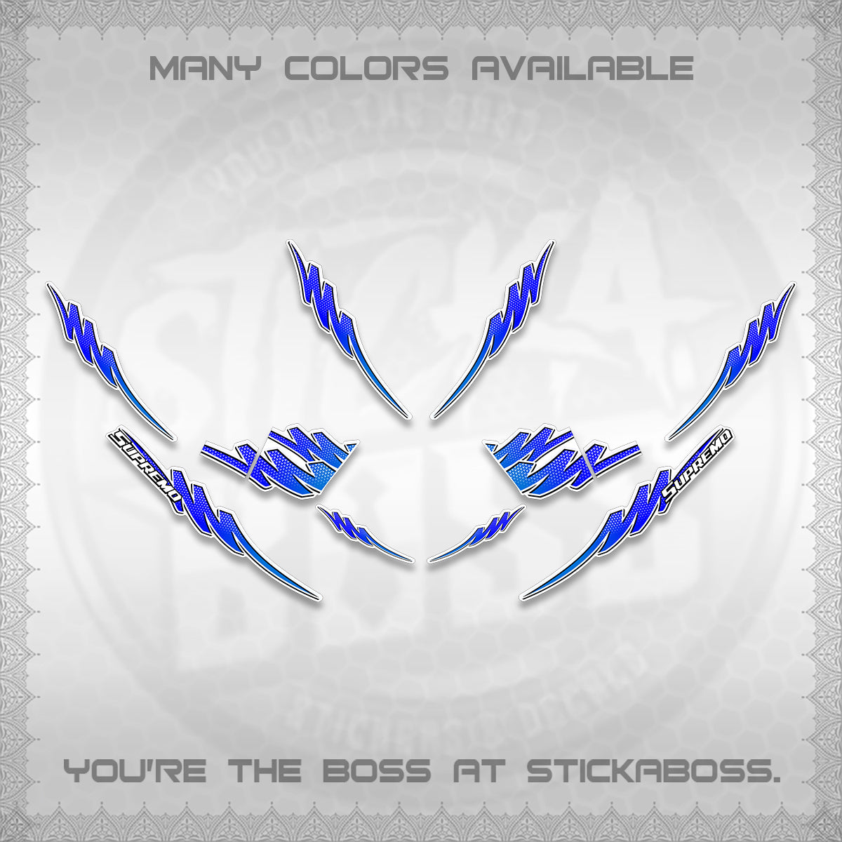 AEROX V2 FOR WHITE STRIPING DECALS (2 TONE PUTRA VIRDIAN)STICKER DECALS BY STICKABOSS
