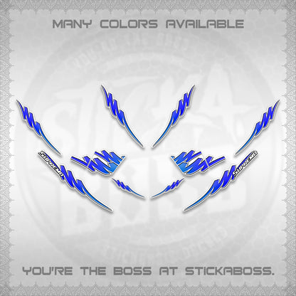 AEROX V2 FOR WHITE STRIPING DECALS (2 TONE PUTRA VIRDIAN)STICKER DECALS BY STICKABOSS