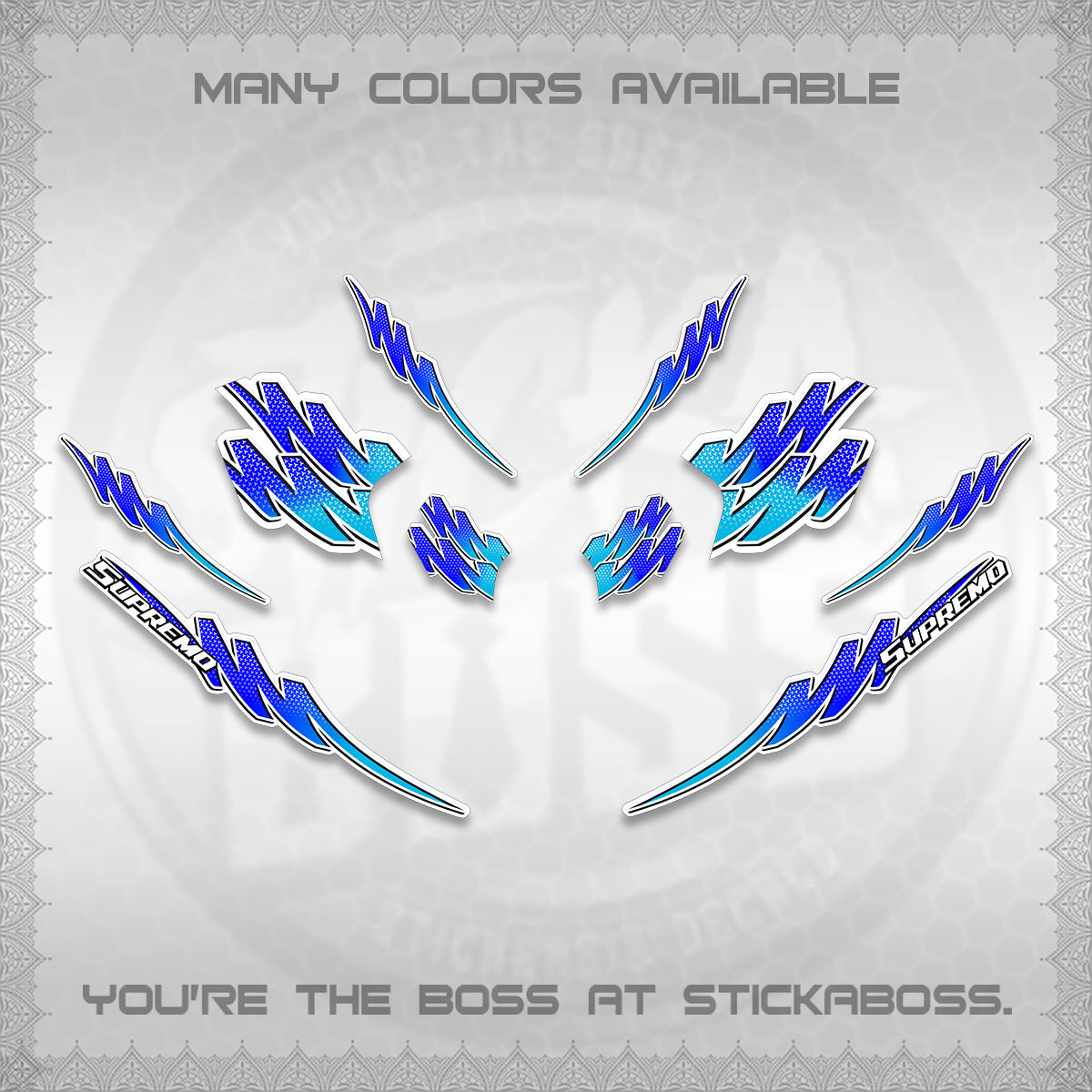 ADV 160 FOR WHITE STRIPING (2 TONE PUTRA VIRDIAN)STICKER DECALS BY STICKABOSS
