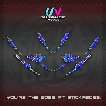 AEROX V2 UV TRANSPARENT STRIPING DECALS (2 TONE PUTRA VIRDIAN)STICKER DECALS By STICKABOSS (Copy)