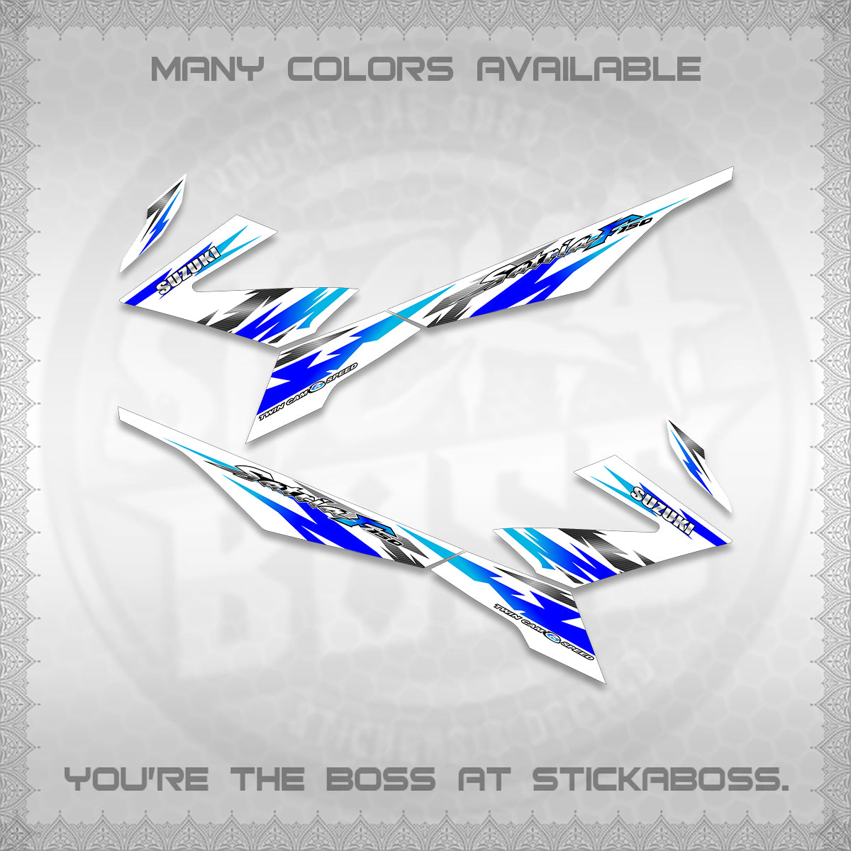 RAIDER 150 FI FOR WHITE SATRIA DECALS (TH CODE 2) STICKER DECALS BY STICKABOSS (Copy) (Copy)
