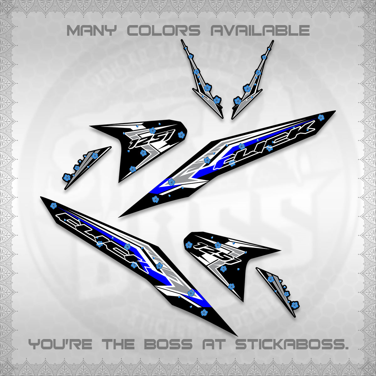 CLICK V2 VARIO DECALS (MOTIF POLET SAKURA DESIGN)STICKER DECALS By STICKABOSS
