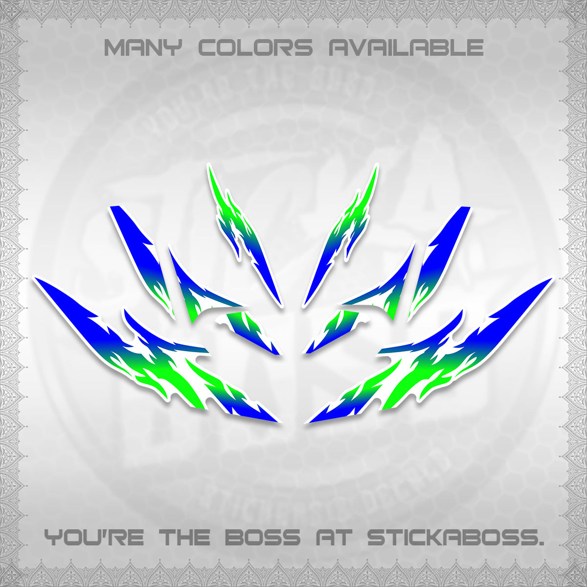 CLICK 125 V4 VARIO FOR WHITE DECALS (2026 TAMIYA-STYLE RACING DESIGN) STICKER KITS By STICKABOSS