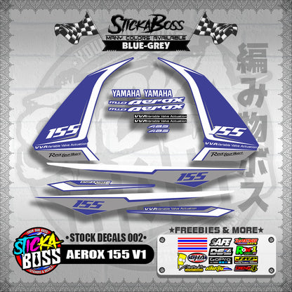 AEROX 155 V1 ( STOCK DECALS 002 )【WITH FREEBIES】