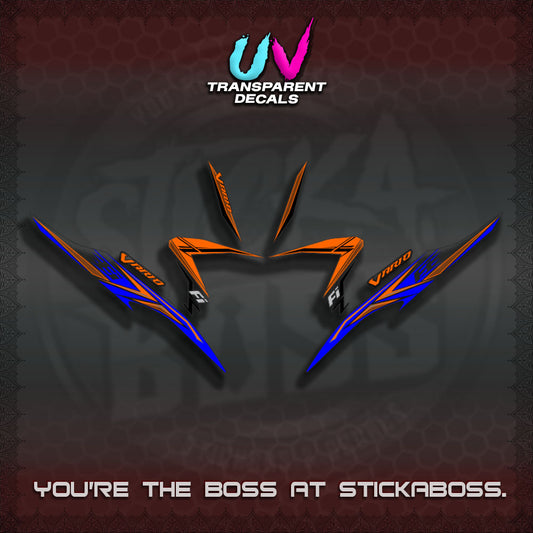 【PREMIUM UV PRINT】TRANSPARENT CLICK V2  VARIO DECALS(2026 CUSTOM 001 DESIGN)By STICKABOSS
