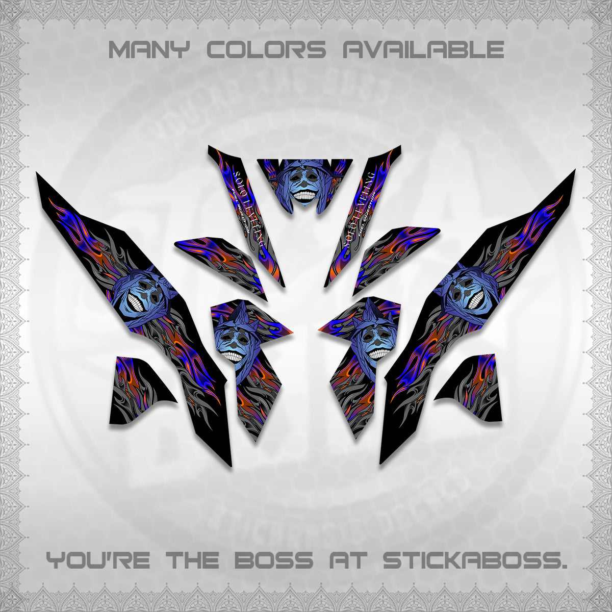CLICK V3 DECALS (SoloLevelingSmiley Design) STICKER DECALS By STICKABOSS